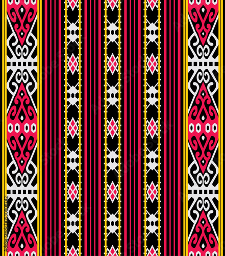 Vector illustration of typical Flores ikat weaving motif, indonesian textil traditional, suitable for use as background, fabric motif, batik, etc.