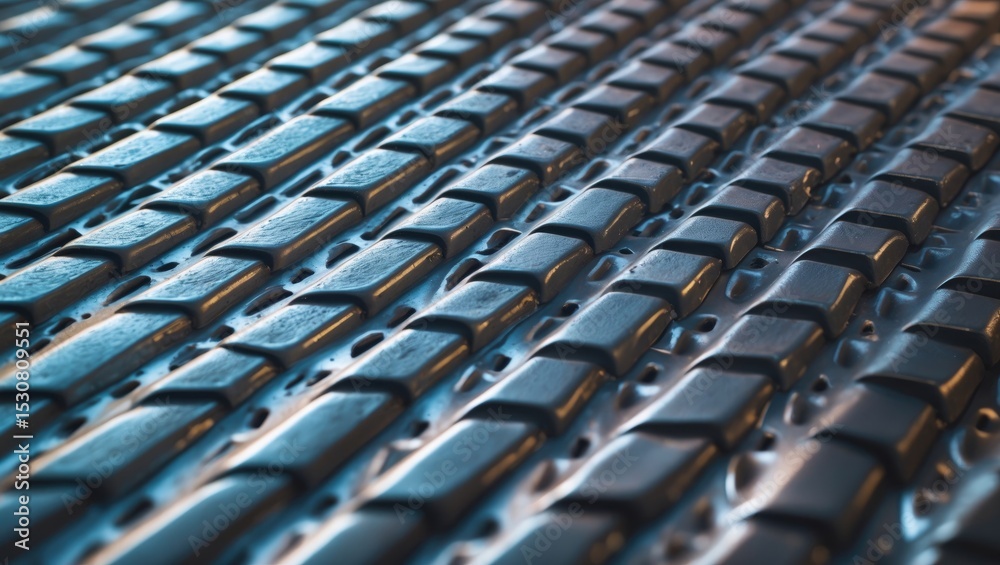 Naklejka premium Abstract Dark Polished Metal Texture Background with a sleek, reflective finish.