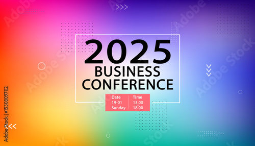 Best business yearly conference digital webinar banner template design, online meeting banner design. Web media event.
