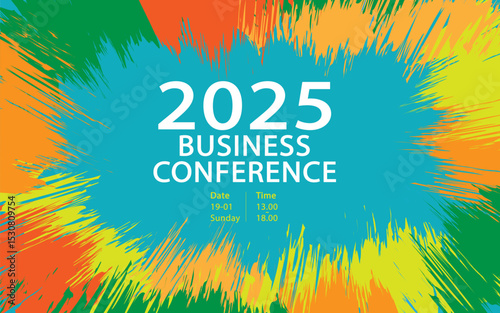 Best business yearly conference digital webinar banner template design, online meeting banner design. Web media event.