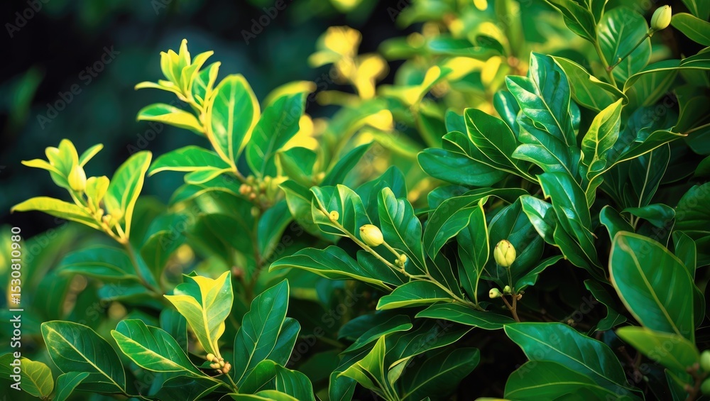 Obraz premium Bay tree, laurel plant with leaves and seeds