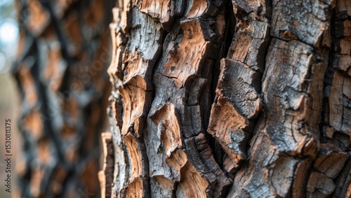 Backdrop â€“ the dry bark of a sycamore maple tree