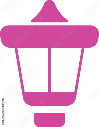 Street  Light On In  Filled Icon