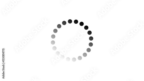 Circle loading icon animation 4k on white background seamless looping