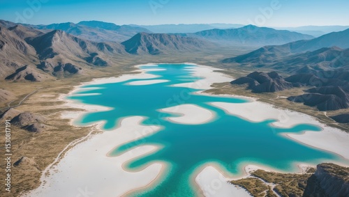 Aerial perspective of Lake Mead.