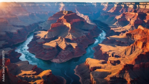 Aerial perspective of the Canyon. Created with generative AI tools. photo