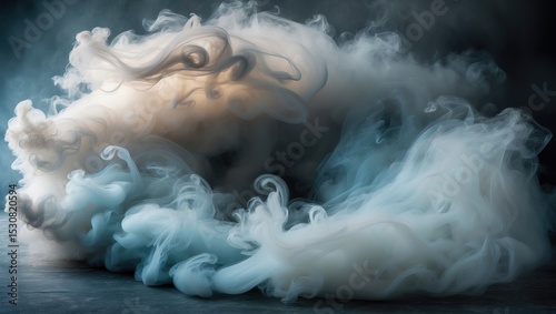 A lot of smoke in the backdrop.