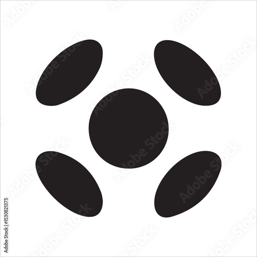 Colorful cat and dog paw print icon design with heart shapes in a decorative vector pattern