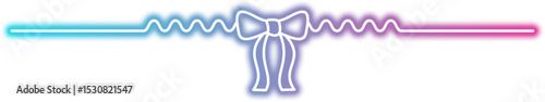 Neon Bow Knot Line Border