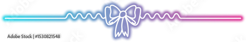 Neon Bow Knot Line Border
