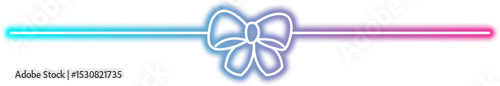 Neon Bow Knot Line Border