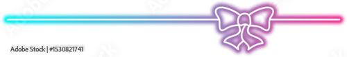 Neon Bow Knot Line Border