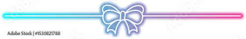 Neon Bow Knot Line Border