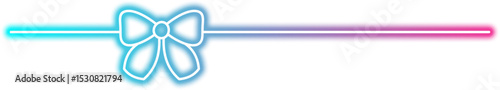 Neon Bow Knot Line Border