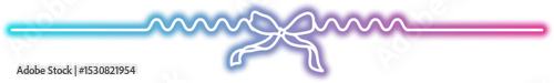 Neon Bow Knot Line Border