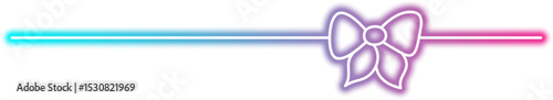 Neon Bow Knot Line Border