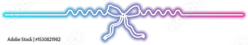 Neon Bow Knot Line Border