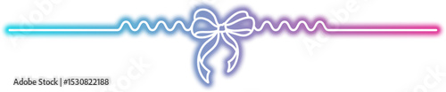 Neon Bow Knot Line Border