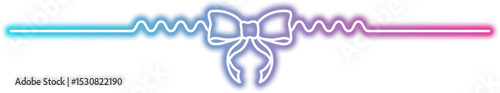 Neon Bow Knot Line Border