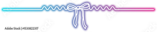 Neon Bow Knot Line Border