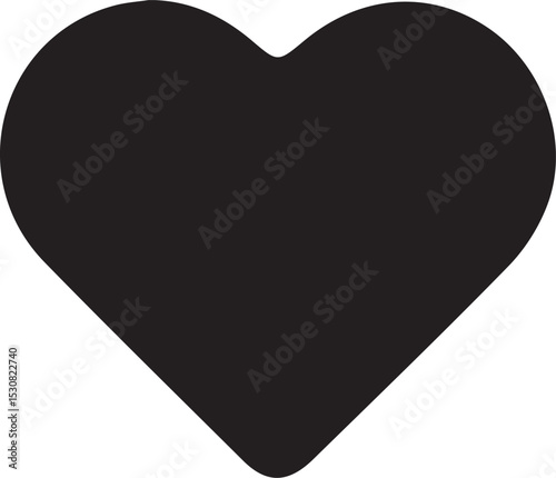 Red Heart on Black Background for Valentine's Day Celebration