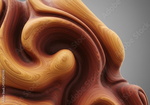 Abstract Wooden Sculpture: Art and Nature