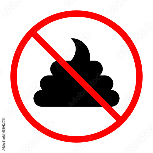 No Poop Sign Icon, Simple Icon Vector Design, best used for presentation, application, web and banner	