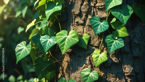 Common ivy leaves - Latin name - Hedera helix are the characteristic foliage of this widespread plant species.