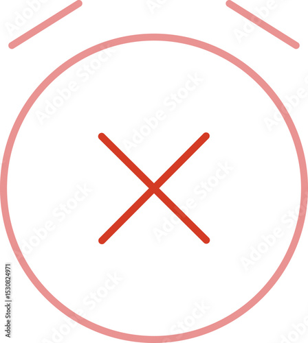 Alarm Turn Off  In Outline Icon