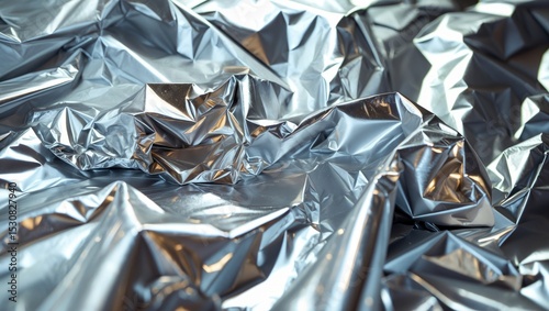 Crinkle foil featuring dark silver foil appearance