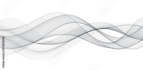 Wallpaper Mural Abstract Thin Wavy Lines. Smoke Wave Background. Curve Pattern. Gradient Blend Swoosh. Torontodigital.ca