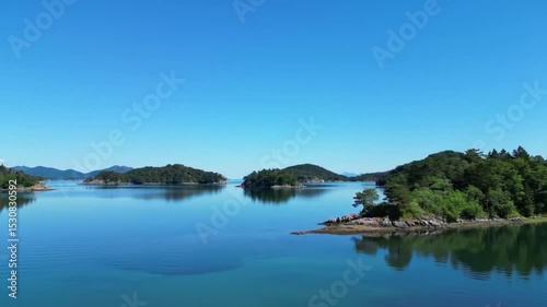 Ladoga lake in Northwest Russia, perfect for tourism, travel blogs, nature magazines, and educational materials showcasing stunning scenery.