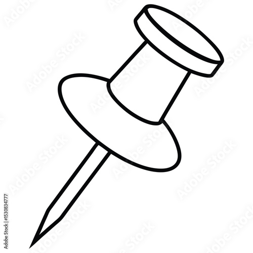 push pin isolated on white