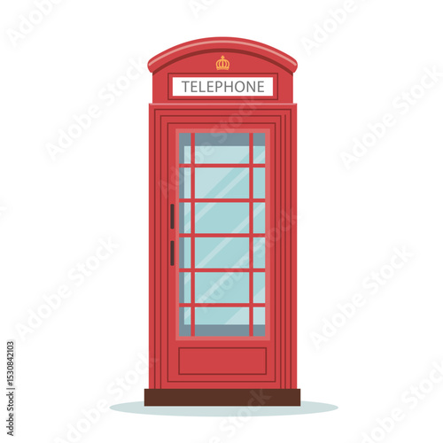 Iconic Red British Telephone Booth