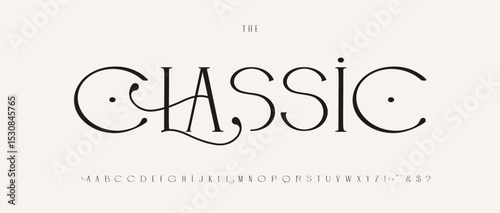 Classic calligraphic alphabet, refined wedding font, elegant serif typescript for couture branding, invitation card, bridal headline, vintage typographic design, poetic typography. Vector typeset.
