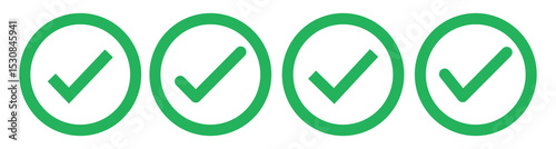 Check box icon with correct, accept checkmark icons tick box checked. Approve symbol. Check mark icon vector design. Green check mark icon. Green tick symbol. Vector check icon.