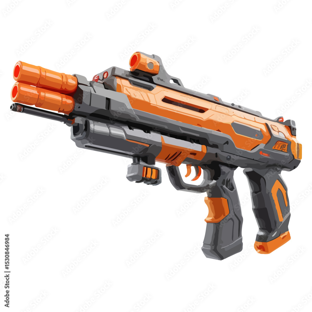 Naklejka premium Nerf toy gun isolated vector on transparent background
