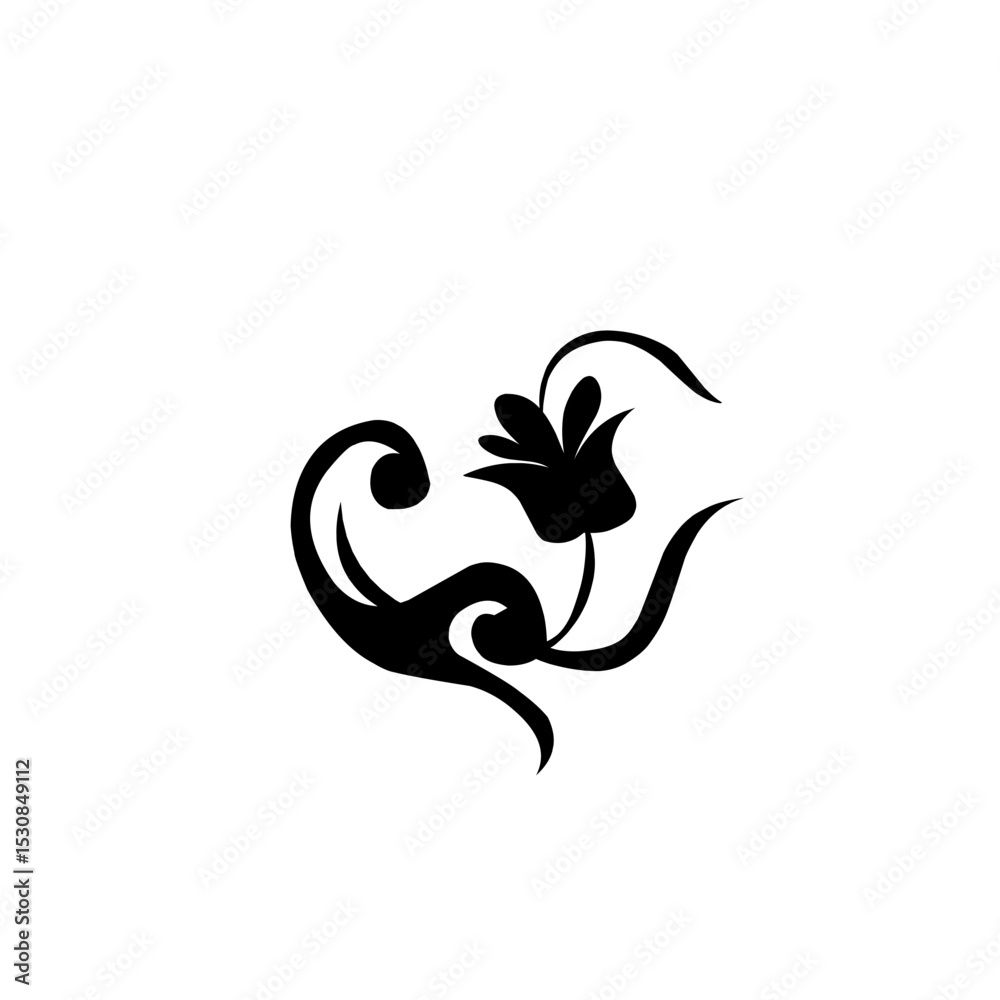 Fototapeta premium floral ornament icon