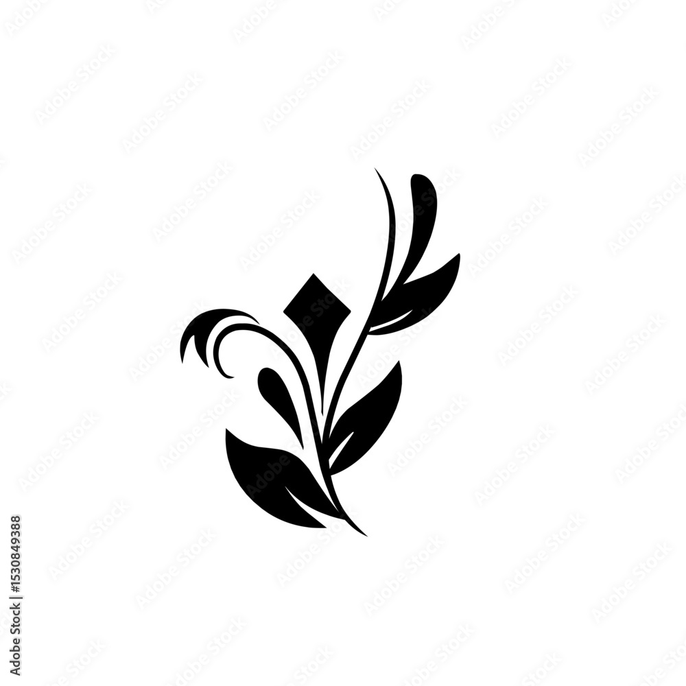 Fototapeta premium floral ornament icon