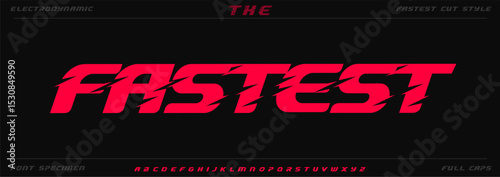 Race drift alphabet, speed dynamic automotive font, slanted italic bold typeset for car logo, extreme speed headline, dynamic sport typography, motion drive typographic design. Vector typeset.