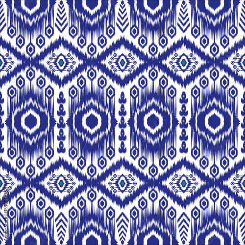 Native Abstract Ikat Pattern. Traditional geometric Ethnic pattern seamless