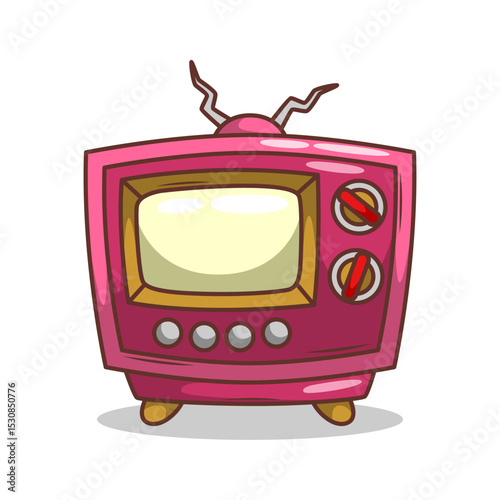 Old Intertainment television tv illustration