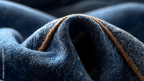 Close-Up of Soft Denim Fabric Texture