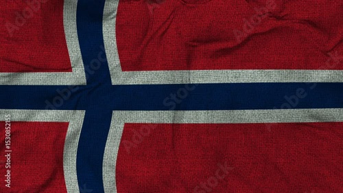 Norway flag animation seamless loop. 4k