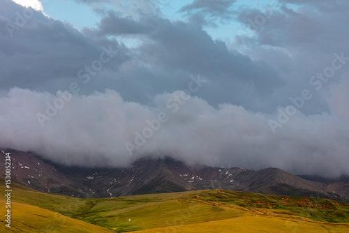 clouds over the mountains