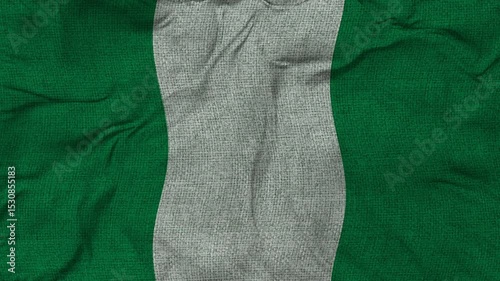 Nigeria flag animation seamless loop. 4k