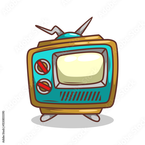 vintage tv retro style art