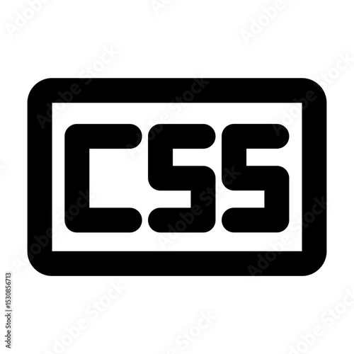 Simple line vector icon of a css symbol, commonly used in coding, terminal, and developer interfaces. Ideal for apps, websites, dashboards, and coding tools. SVG format, easy to edit and scale.