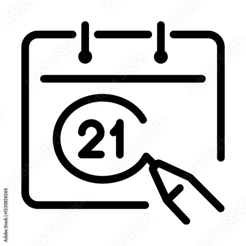 Calendar with Date 21