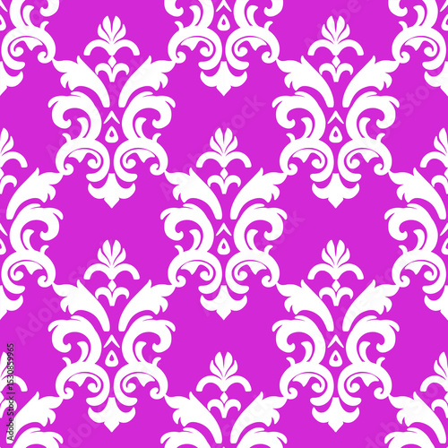 Floral Damask Seamless Vectors, And Illustrations 